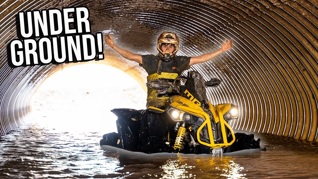 Water Wheelies UNDERGROUND! Abandoned Off-Road Park?