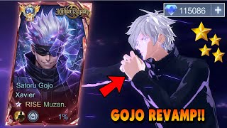 KEREN PARAH!! 😱Riview Skin JJK Revamp Gojo Satoru Terbaru |  MLBB