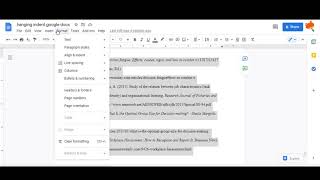 Format Hanging Indent for Google Docs 2021