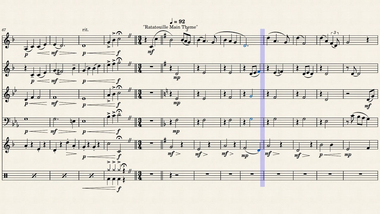 Pixar Movie Favorites For Brass Quintet