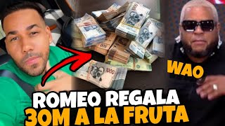 GANO LA FRUTA 😱 ROMEO SANTOS LE REGALA 30 MILLONES DE PESOS Y VA A CANTAR EN LA CASA DE ALOFOKE