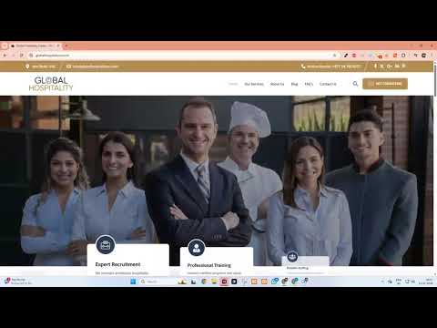Global Hospitality Career Website Showcase