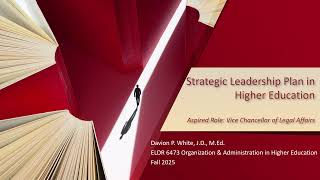 Strategic Leadership Plan in Higher Education