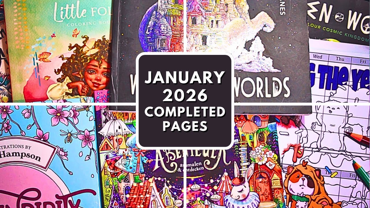 Завершенные страницы января 2026 года | Раскраски для взрослых