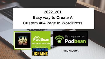 20221201 Easy way to Create A Custom 404 Page In WordPress