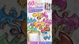 TIMESRUI 60-Color Mica Powder! Making Magical Dragon Charms with Epoxy Resin &amp; Metal Frames #diy