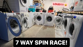 7 Way Washing Machine Spin Race! (Hotpoint vs AEG vs Gorenje vs Beko vs Bosch vs Hoover!)