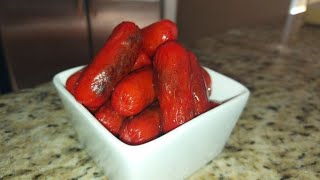 How To Cook Little Red Cocktail Sausages - Mini Filipino Hot Dogs - Snacks, Appetizers