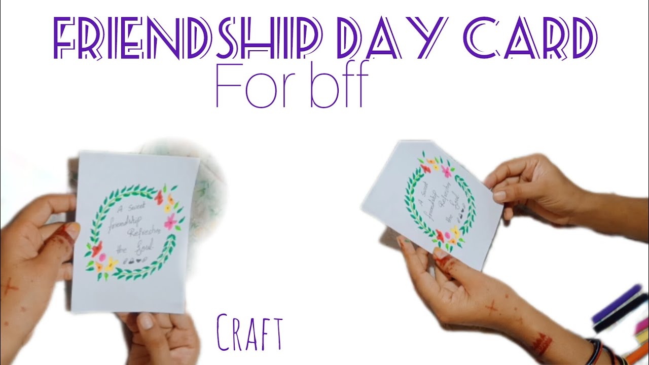 diy friendship card | how to make card for bff | easy friendship card ...