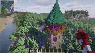 Minecraft terralith mod + Unbound shader fly.