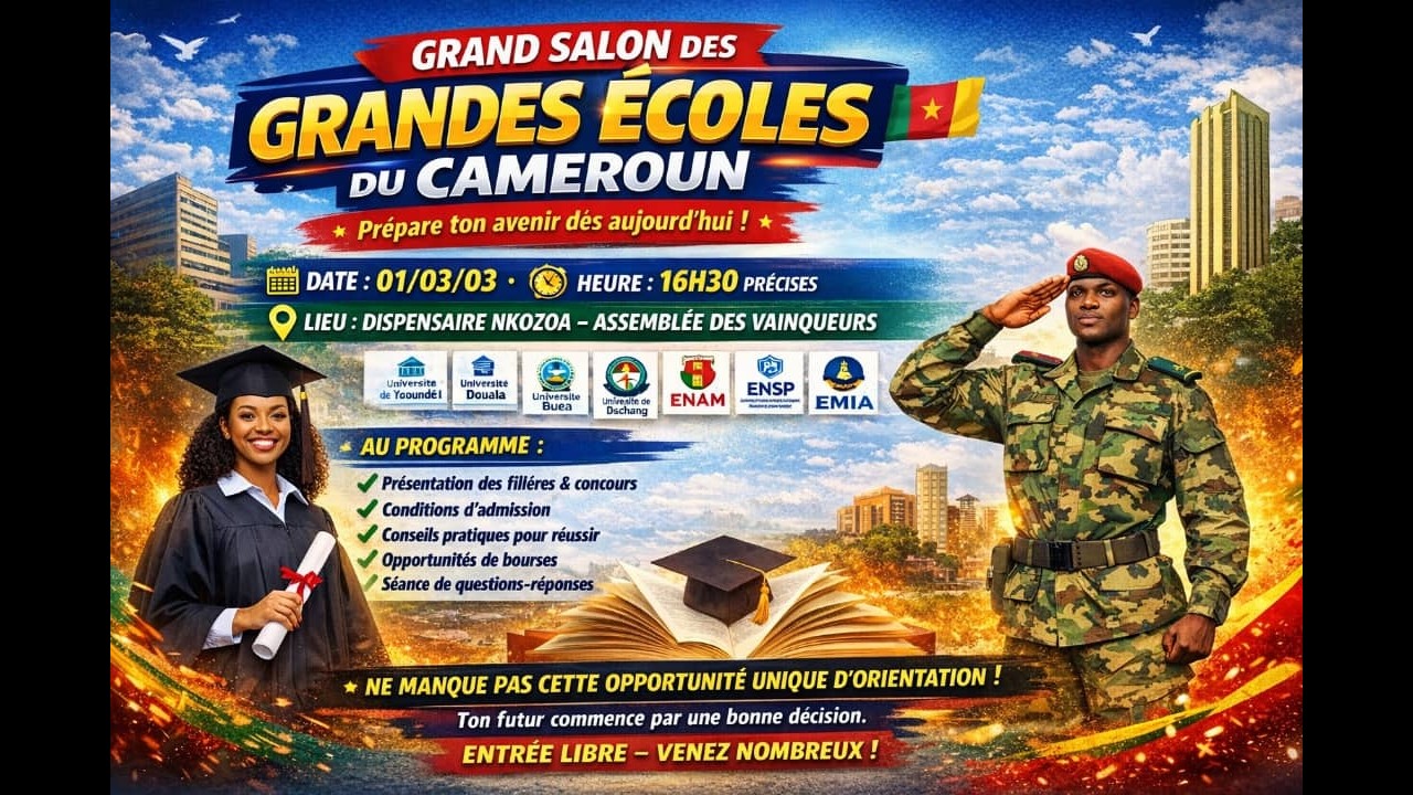 QUELLE GRANDE ECOLE OU UNIVERSITE INTEGREE APRES LE BAC AU CAMEROUN/16H50/Rev Joseph-Calvin TSESSIDE