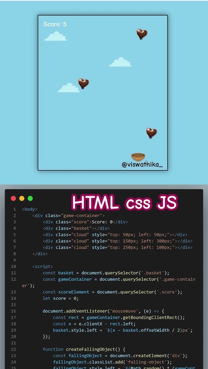 Simple game using HTML css and Javascript ๐ป| Comment if you need full ...