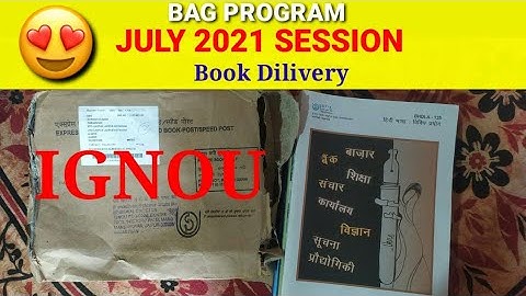 Ignou Books Delivery July 2021 |July 2021 Session BAG PROGRAM Book |Unboxing IGNOU books 2022 |
