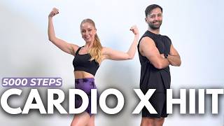30 Min Cardio HIIT Workout at home - 5000 steps for Fat Burn | ALL STANDING (No equipment)