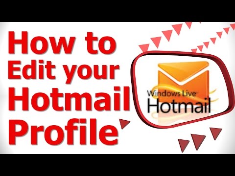How to Edit your Hotmail Profile