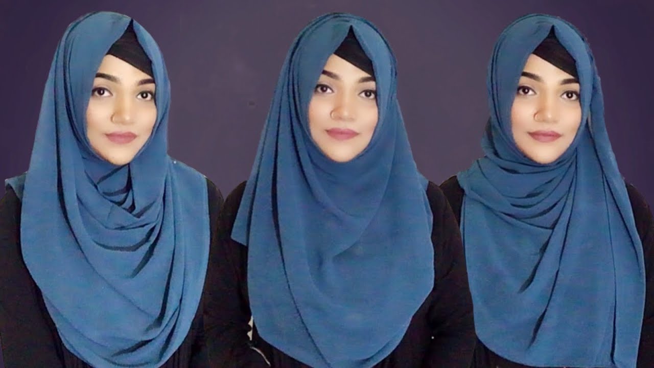 3 Easy Summer Full Coverage Hijab Style with Georgette hijab