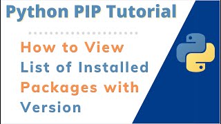 Celebrity How to get a list of Installed Packages with Version Details in Python Jupyter Notebook Profile