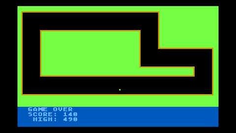 Dodge Racer -- Atari Turbo Basic 10-Line Game