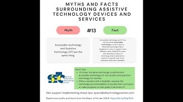 Accessible vs. Assistive Technology - Myth#13, Myths & Facts Surrounding AT Devices & Services