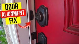 How To Align Deadbolt with Strike Plate. Door Alignment Fix -Jonny DIY