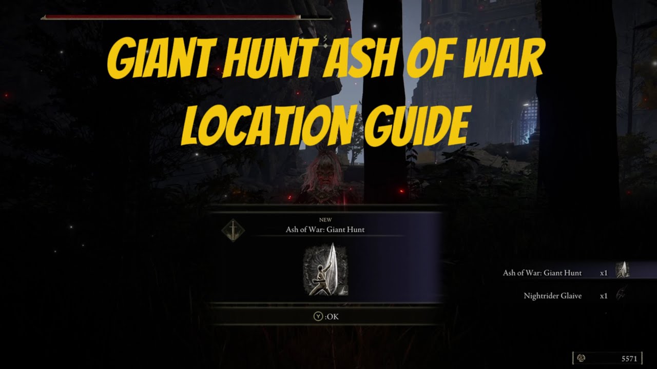 Where To Find Giant Hunt Ash Of War In Elden Ring (No Commentary)
