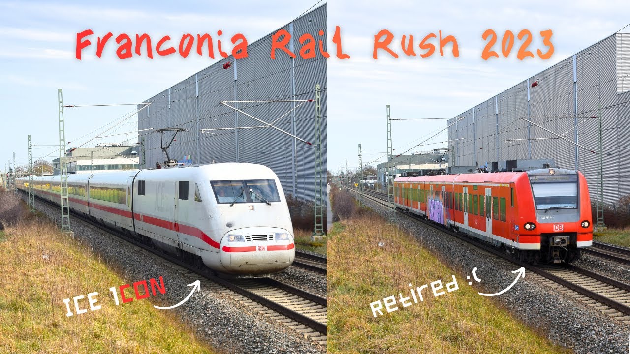 2023 Rail Action on the Nürnberg–Würzburg HSL (ICE, Regional & Freight Services)