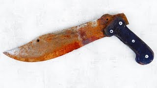 Old Rusty Bowie Knife Restoration