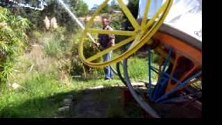 Stirling engine water pump at Tamera