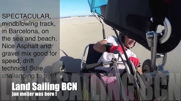 LandSailing BCN - Blokart Track. Jan on track