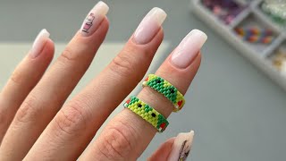 Beaded Frog & Mushroom Ring 🐸🍄 | DIY Jewelry Tutorial