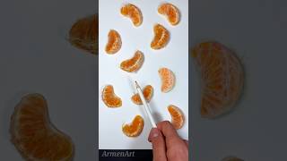 Did you Find the Orange Drawn?!🤔#artist #realism #drawing Drawing A Realistic Orange Slice