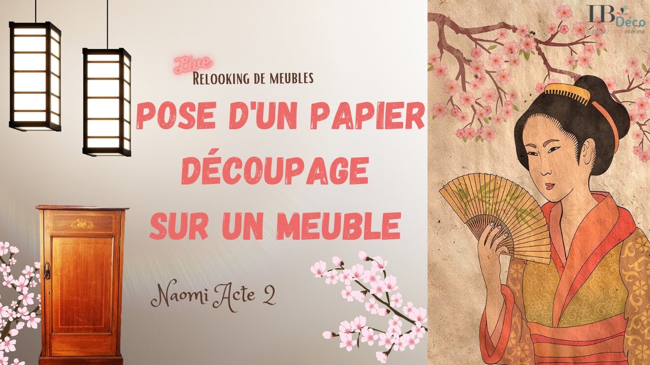 Comment poser le papier découpage MINT by Michelle sur un meuble ?