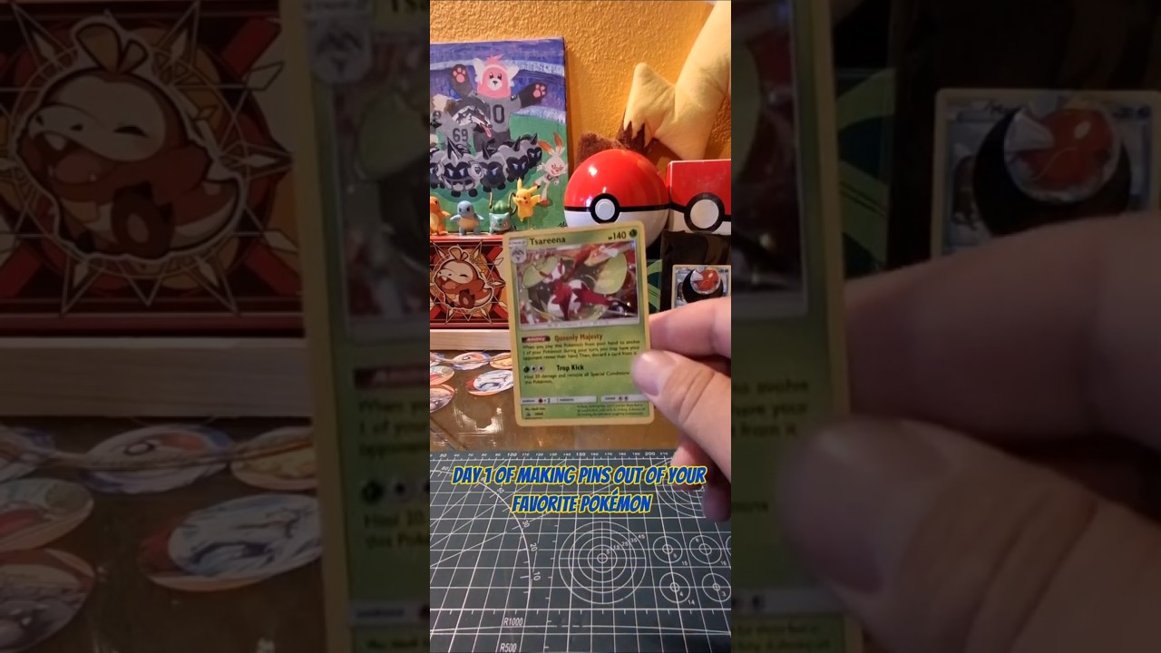 Making pins out of your favorite Pokémon! Today is Tsareena, which one should I do next?