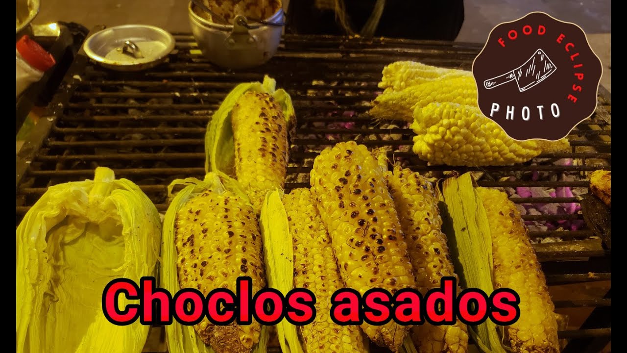 Choclos asados en Ecuador,,ricaso