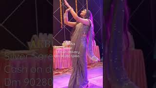 viral silver saree buy online 😍 sequin saree - glitter saree #buying #shopping #saree #sequence screenshot 3