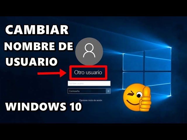 Cambiar usuario windows 10