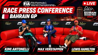 F1 Race Press Conference - Bahrain GP | Max Verstappen, Kimi Antonelli, Lewis Hamilton