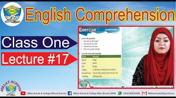 English Comprehension | Class 1 | Unit # 6 | Page # 28 | Lecture 17 | Millat Schools Grw