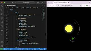 Solar System: Sun, Moon, and Earth with HTML & CSS