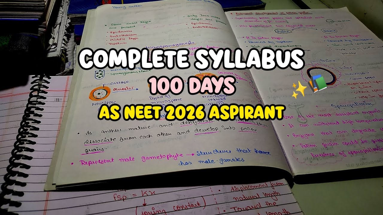 Completing 🎯 Neet Syllabus 📚 In 100 Days || As Neet 2026 Aspirant - YouTube