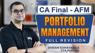 AFM Revision | Chp 6 | Portfolio Management | CA Final | Sriram Somayajula CA, CFA, ISB