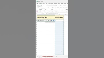 Create Dynamic Serial Numbers in Excel 💻⚡ | #excel #exceltips #exceltricks