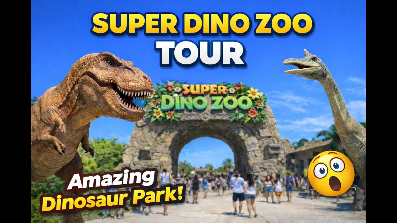 Super Dino Zoo Vlog | Amazing Dinosaur Park Tour | Family Fun Day