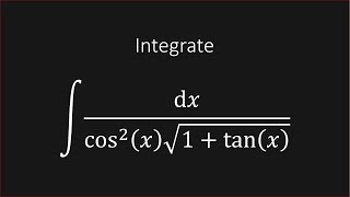 Integrate 1Cos2X Sqrt1Tanx Dx