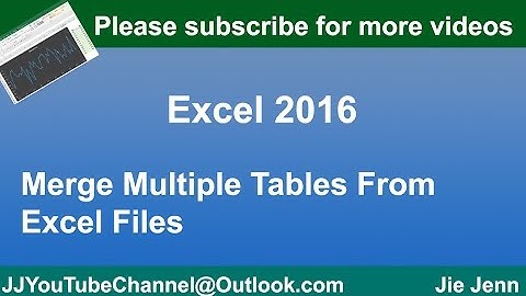 How to Merge Tables From Multiple Excel Files Using MS Access