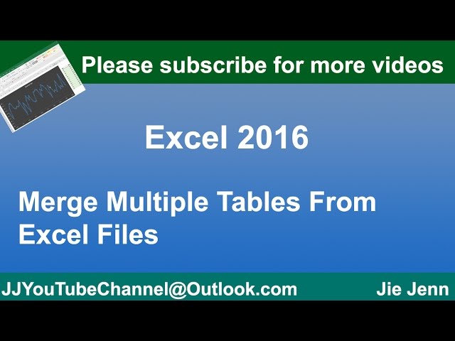 How to Merge Tables From Multiple Excel Files Using MS Access