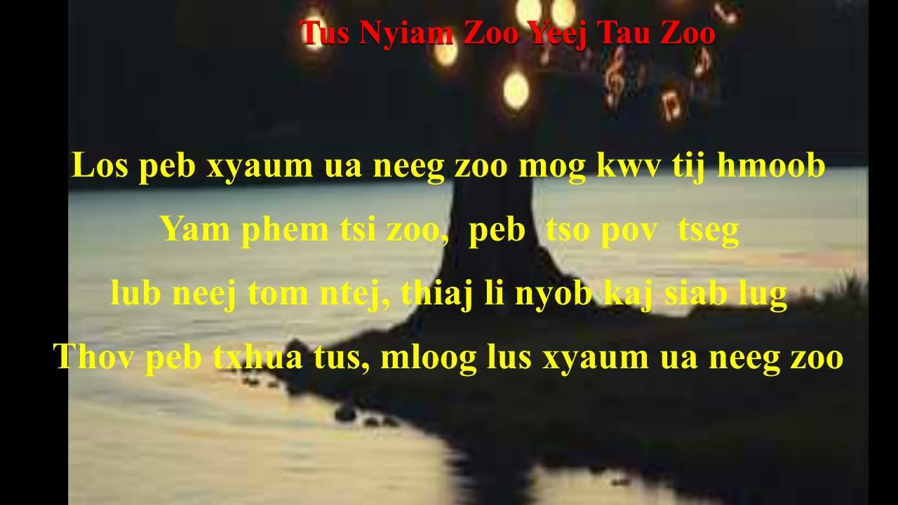 Tus Nyiam Zoo Yeej Tau Zoo
