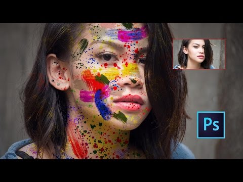 Photoshop cc Tutorial: How to make normal photo to Holi photo