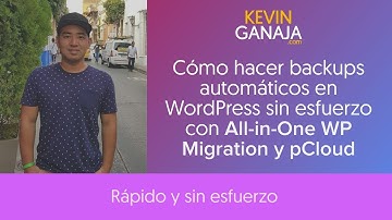Cómo hacer backups automáticos en WordPress sin esfuerzo con All-in-One WP Migration y pCloud