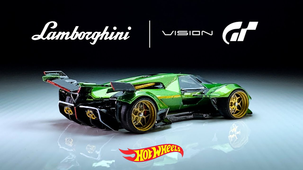 Insane build Lamborghini V12 Vision GT Hot Wheels custom Roborace Robocar transformation